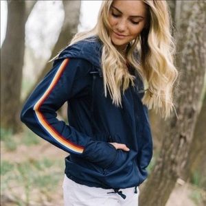 Zyia Navy Rainbow Bomber Jacket